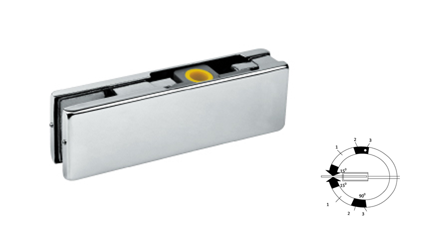 Floor hinge with patch fitting